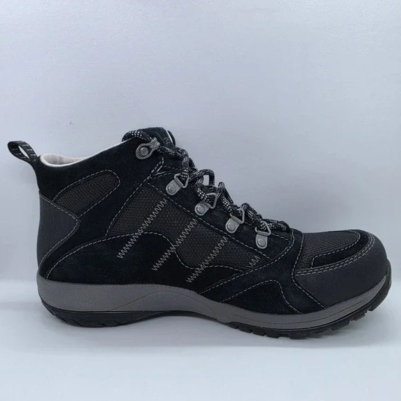 Dansko Paxton Black Suede Waterproof Hiking Boots Women's 40 / 9.5-10 Vibram - Picture 7 of 12